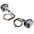 Kapsco Moto Kapsco Moto ITL-2033 2x Universal Bullet Turn Signals with Integrated Brake Running Lights Work; Chrome with Smoke ITL-2033